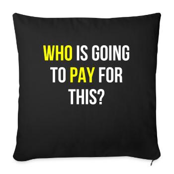 Politics Saying English - Sofa pillowcase 17,3'' x 17,3'' (45 x 45 cm) - black - Front