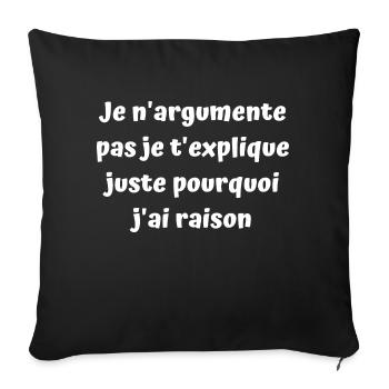 J'ai promis de vous faire rire aujourd'hui - Housse de coussin décorative 45 x 45 cm - noir - Devant