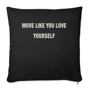 230811 0007 MOVE - Sofa pillowcase 17,3'' x 17,3'' (45 x 45 cm) - black - Front
