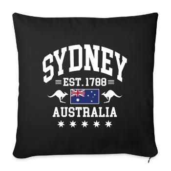 Sydney - Housse de coussin décorative 45 x 45 cm - noir - Devant
