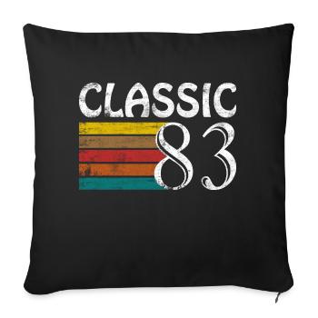 Classic 1983 Retro Design 1983 - Sofa pillowcase 17,3'' x 17,3'' (45 x 45 cm) - black - Front