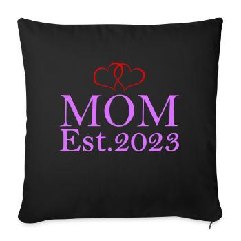 mom est 2023 - Sofakissenbezug 45 x 45 cm - Schwarz - Vorne