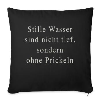 Stille Wasser - Sofakissenbezug 45 x 45 cm - Schwarz - Vorne