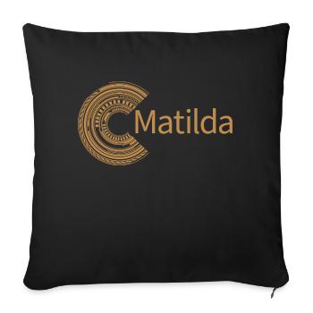 Pour Mathilde - Housse de coussin décorative 45 x 45 cm - noir - Devant