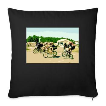 Old School BMX - Sofakissenbezug 45 x 45 cm - Schwarz - Vorne