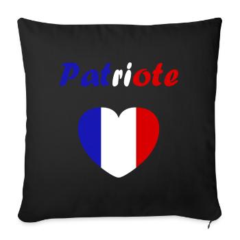 PATRIOTE - Housse de coussin décorative 45 x 45 cm - noir - Devant