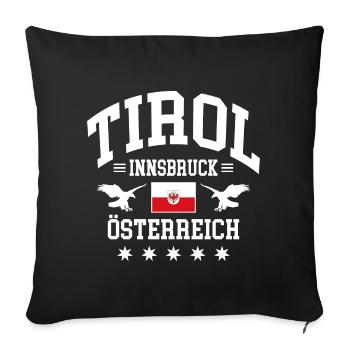 Tyrol - Housse de coussin décorative 45 x 45 cm - noir - Devant