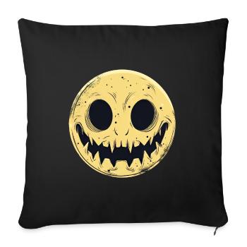 Moon Grin - Sofa pillowcase 17,3'' x 17,3'' (45 x 45 cm) - black - Front