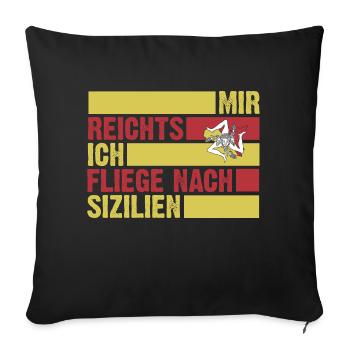Sizilianer Sizilianisch Sizilien - Sofakissenbezug 45 x 45 cm - Schwarz - Vorne