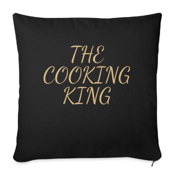 The Cooking King Design - Sofa pillowcase 17,3'' x 17,3'' (45 x 45 cm) - black - Front