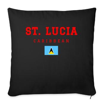 Saint Lucia - Sofa pillowcase 17,3'' x 17,3'' (45 x 45 cm) - black - Front