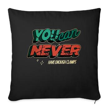 Déclaration menuisier bois scie arboriculture - Housse de coussin décorative 45 x 45 cm - noir - Devant