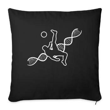 Joueur de football Équipe de football Conception de football - Housse de coussin décorative 45 x 45 cm - noir - Devant