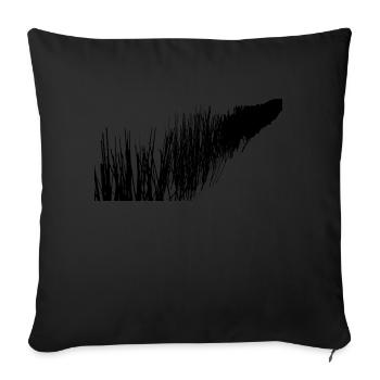 Branches in the snow - Sofa pillowcase 17,3'' x 17,3'' (45 x 45 cm) - black - Front