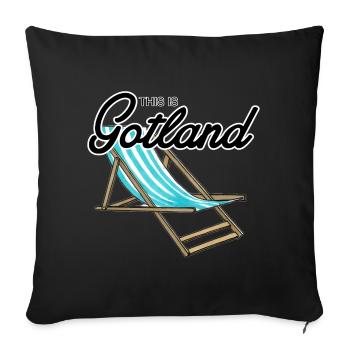 This is Gotland Beach Chair - Sofa pillowcase 17,3'' x 17,3'' (45 x 45 cm) - black - Front