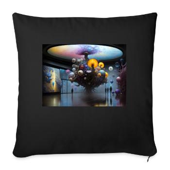 Journey in Actarus #21 - Sofa pillowcase 17,3'' x 17,3'' (45 x 45 cm) - black - Front