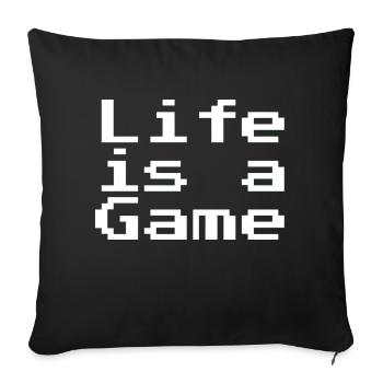 La vie est un jeu - Housse de coussin décorative 45 x 45 cm - noir - Devant