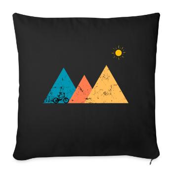 Mountain Biking Forms - Sofa pillowcase 17,3'' x 17,3'' (45 x 45 cm) - black - Front