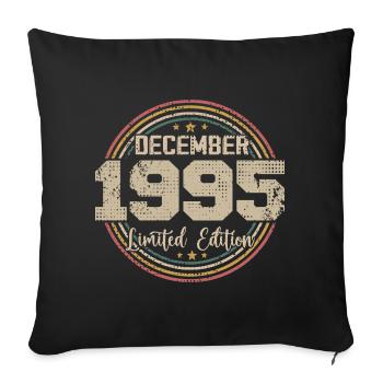 Les Légendes Sont Nées En Décembre 1995 - 1995 - Housse de coussin décorative 45 x 45 cm - noir - Devant