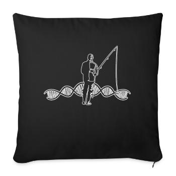 Pêche à la ligne Pêche Pêche Pêche sportive Hameçons - Housse de coussin décorative 45 x 45 cm - noir - Devant