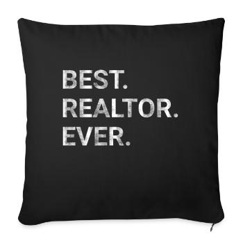 Best Real Realtor Ever - Sofa pillowcase 17,3'' x 17,3'' (45 x 45 cm) - black - Front