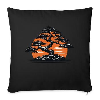 Bonsai - Sofa pillowcase 17,3'' x 17,3'' (45 x 45 cm) - black - Front