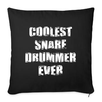 Der coolste Trommler aller Zeiten - Sofakissenbezug 45 x 45 cm - Schwarz - Vorne