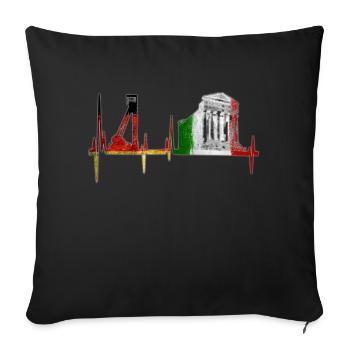 Zeche Tempel ,Germany Italy - Sofa pillowcase 17,3'' x 17,3'' (45 x 45 cm) - black - Front