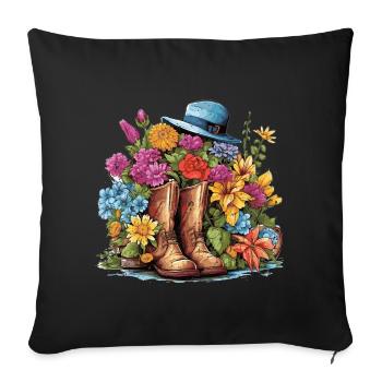 A garden lover's delight - Sofa pillowcase 17,3'' x 17,3'' (45 x 45 cm) - black - Front