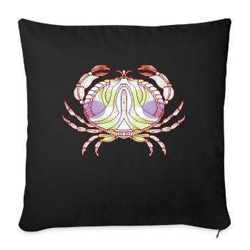 Crab - Sofa pillowcase 17,3'' x 17,3'' (45 x 45 cm) - black - Front