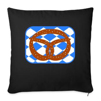 Bavarian Pretzels - Sofa pillowcase 17,3'' x 17,3'' (45 x 45 cm) - black - Front