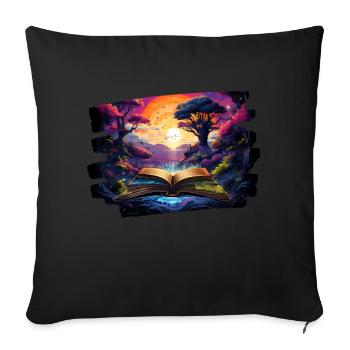 Light of Imagination - Sofa pillowcase 17,3'' x 17,3'' (45 x 45 cm) - black - Front