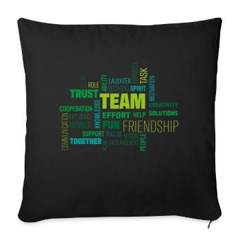Team - Sofakissenbezug 45 x 45 cm - Schwarz - Vorne