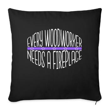gift idea apprentice carpenter funny tshirts jokes - Sofakissenbezug 45 x 45 cm - Schwarz - Vorne