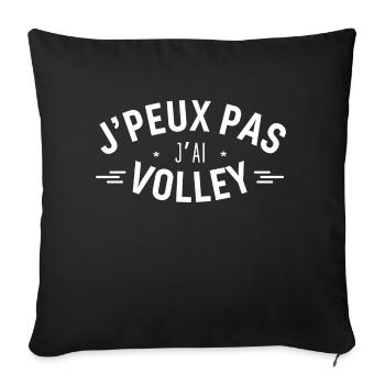 J'peux pas j'ai Volley - Housse de coussin décorative 45 x 45 cm - noir - Devant
