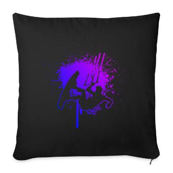 Kitesurfing Kitesurfer Women Kitesurfing Kitesurf - Sofa pillowcase 17,3'' x 17,3'' (45 x 45 cm) - black - Front