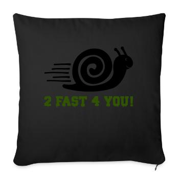 Escargot 2 Rapide - Housse de coussin décorative 45 x 45 cm - noir - Devant