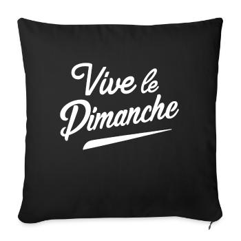 Vive le dimanche - Housse de coussin décorative 45 x 45 cm - noir - Devant