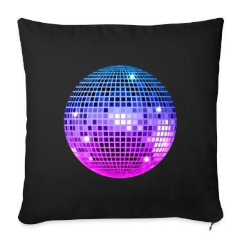 Premium Trendy Disco Ball - Sofa pillowcase 17,3'' x 17,3'' (45 x 45 cm) - black - Front