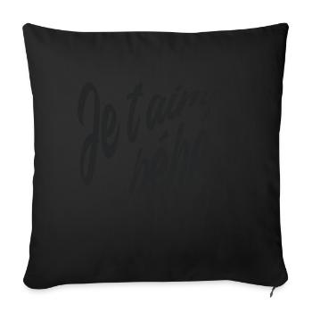 Je t'aime bébé - Housse de coussin décorative 45 x 45 cm - noir - Devant