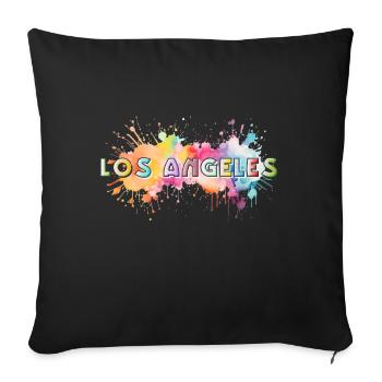 Los Angeles - Housse de coussin décorative 45 x 45 cm - noir - Devant