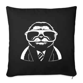 Sloths Anime Sloth Manga Sloth Sunglasses - Sofa pillowcase 17,3'' x 17,3'' (45 x 45 cm) - black - Front