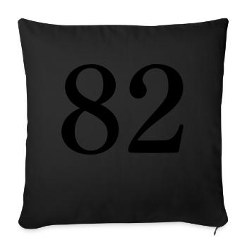 82 - Housse de coussin décorative 45 x 45 cm - noir - Devant