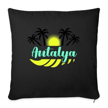 Antalya - Housse de coussin décorative 45 x 45 cm - noir - Devant