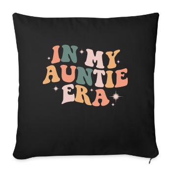 In My Auntie Era Baby Announcement for Aunt - Sofa pillowcase 17,3'' x 17,3'' (45 x 45 cm) - black - Front