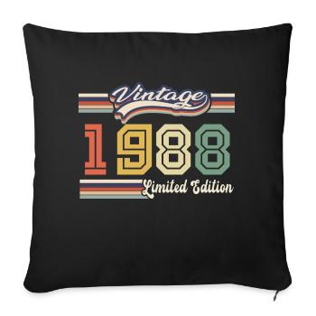 Cadeau D'anniversaire 1988 Génial Depuis 1988 vint - Housse de coussin décorative 45 x 45 cm - noir - Devant