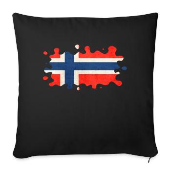 Norway Norway Flag Scandinavia Norden Tor Viking - Sofa pillowcase 17,3'' x 17,3'' (45 x 45 cm) - black - Front