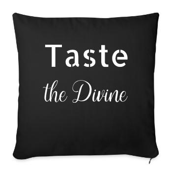 blissful eating happy delicious flavors - Sofa pillowcase 17,3'' x 17,3'' (45 x 45 cm) - black - Front