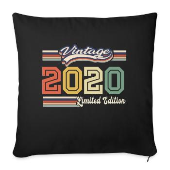 Cadeau D'anniversaire 2020 Génial Depuis 2020 vint - Housse de coussin décorative 45 x 45 cm - noir - Devant