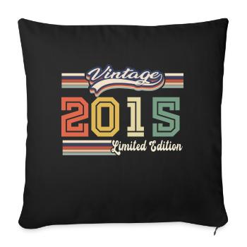 Cadeau D'anniversaire 2015 Génial Depuis 2015 vint - Housse de coussin décorative 45 x 45 cm - noir - Devant